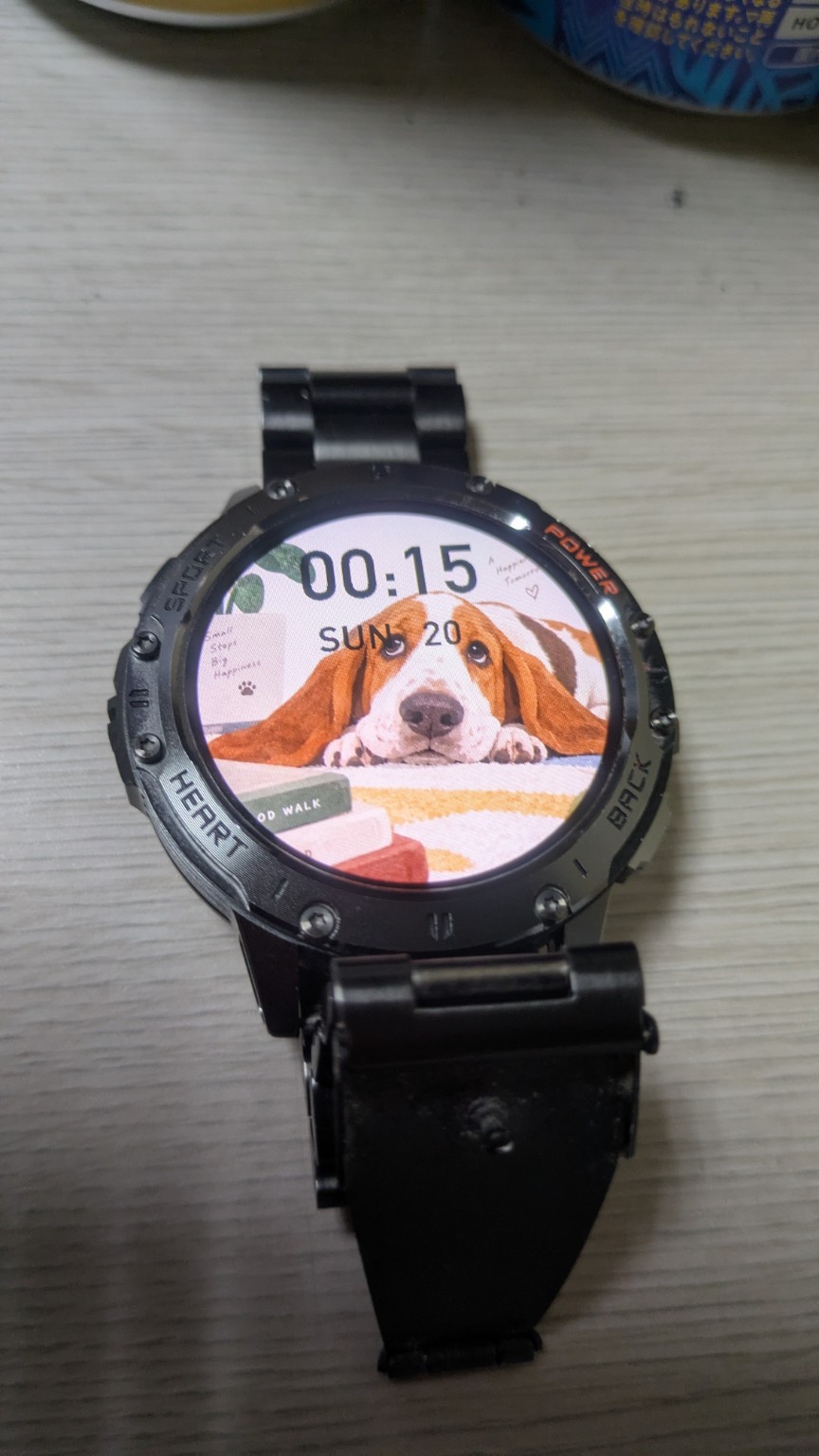 K65に転送した犬の写真のカスタム文字盤